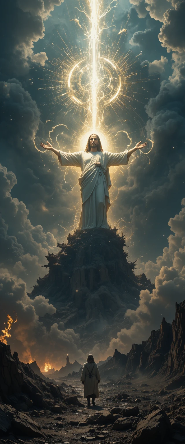 Jesus Christ Illuminating The Sky In Apocalyptic 2030 Vision