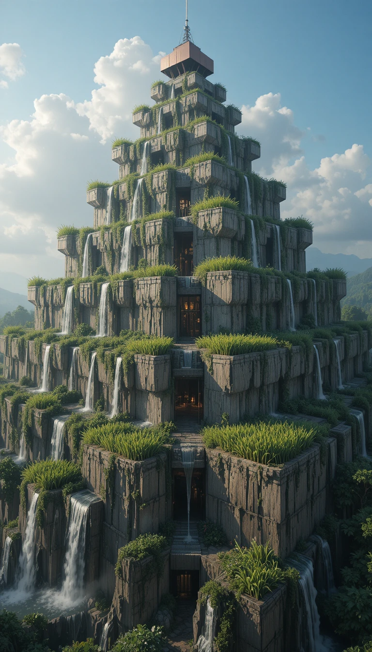 Granja de Pirámides de Hormigón Hiperrealistas en la Zona Rural de Bangladés
