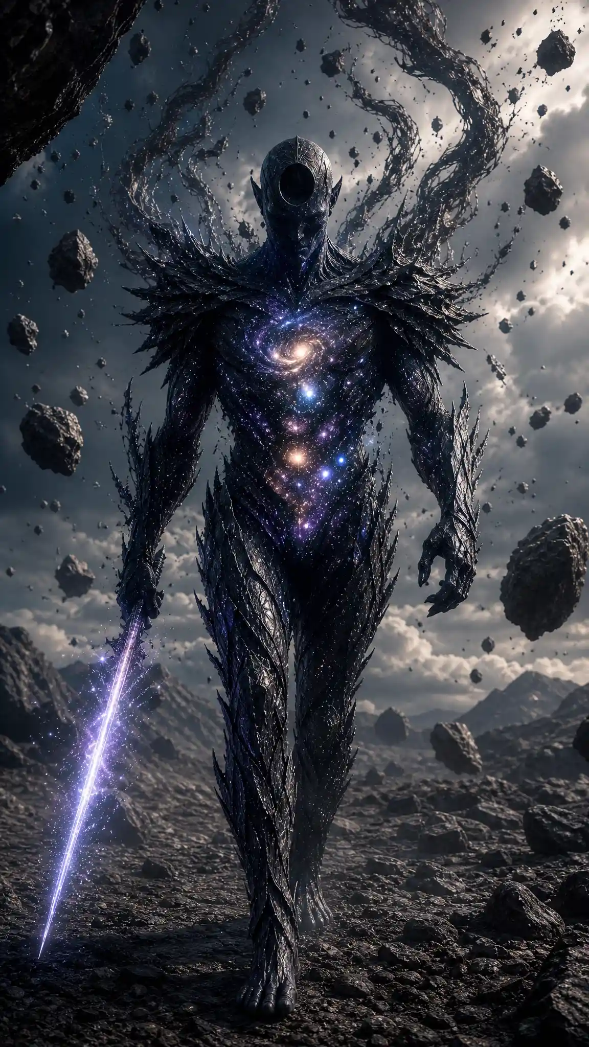 行走在荒蕪外星荒原上的宇宙虛空神祇