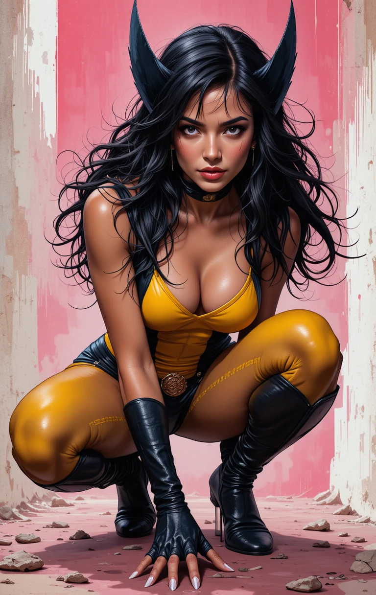 Guerrera inspirada en el cómic clásico de Wolverine