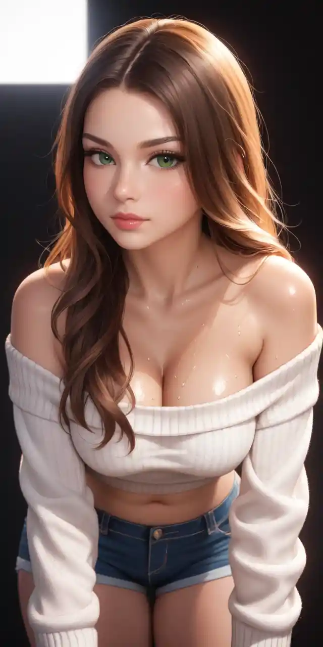 흑발 여성의 감각적인 클로즈업 초상