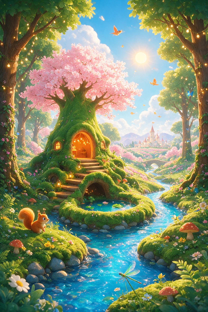 Ilustración digital vibrante con una composición creativa audaz