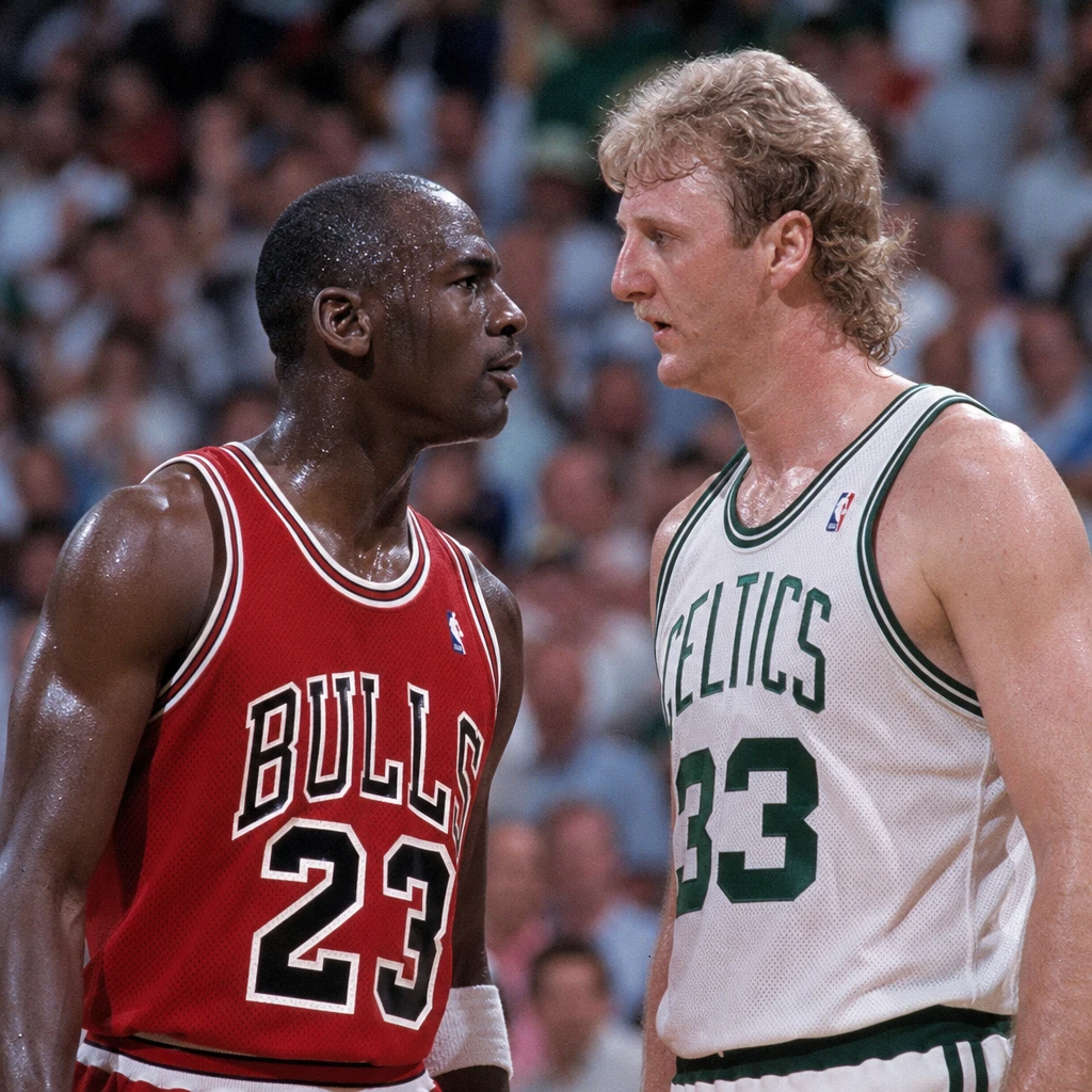 Basketball legends face off at center court in playoffs