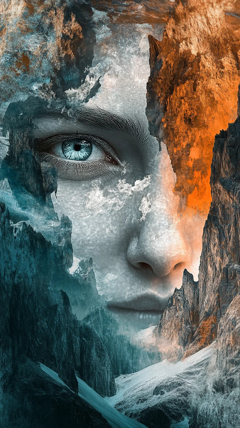 Montando un dragón a través de vastos valles montañosos surrealistas