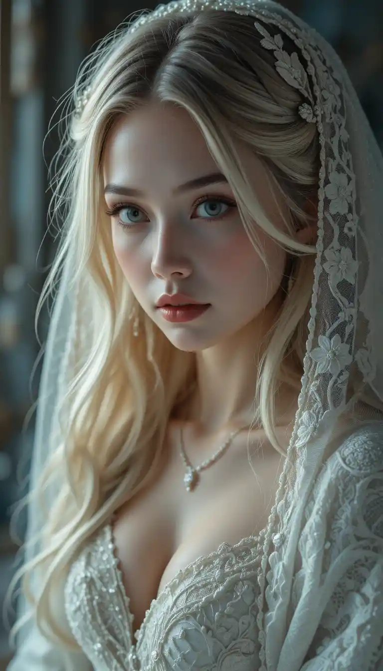 Cinematic portrait of a powerful elegant nordic goddess