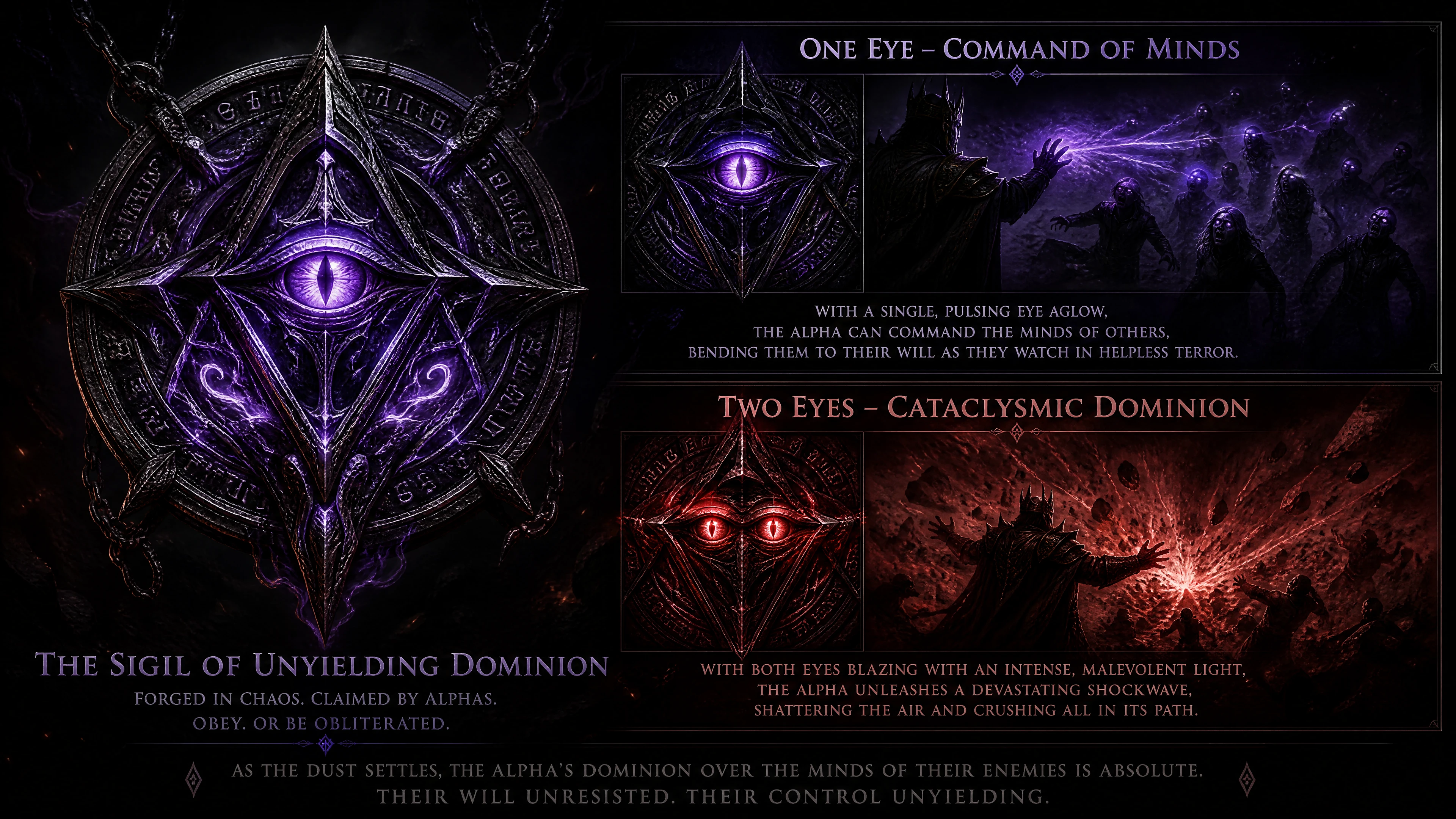 Ancient Occult Emblem Glowing With Dark Otherworldly Power