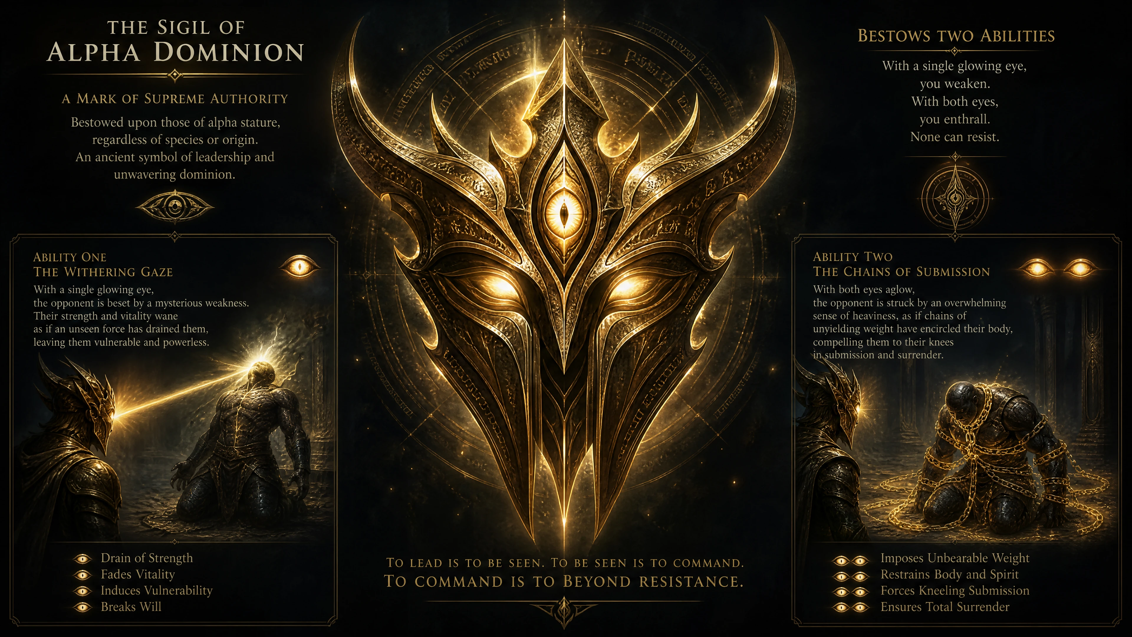 Mystical Glowing Symbol Of Ancient Alpha Leadership Power