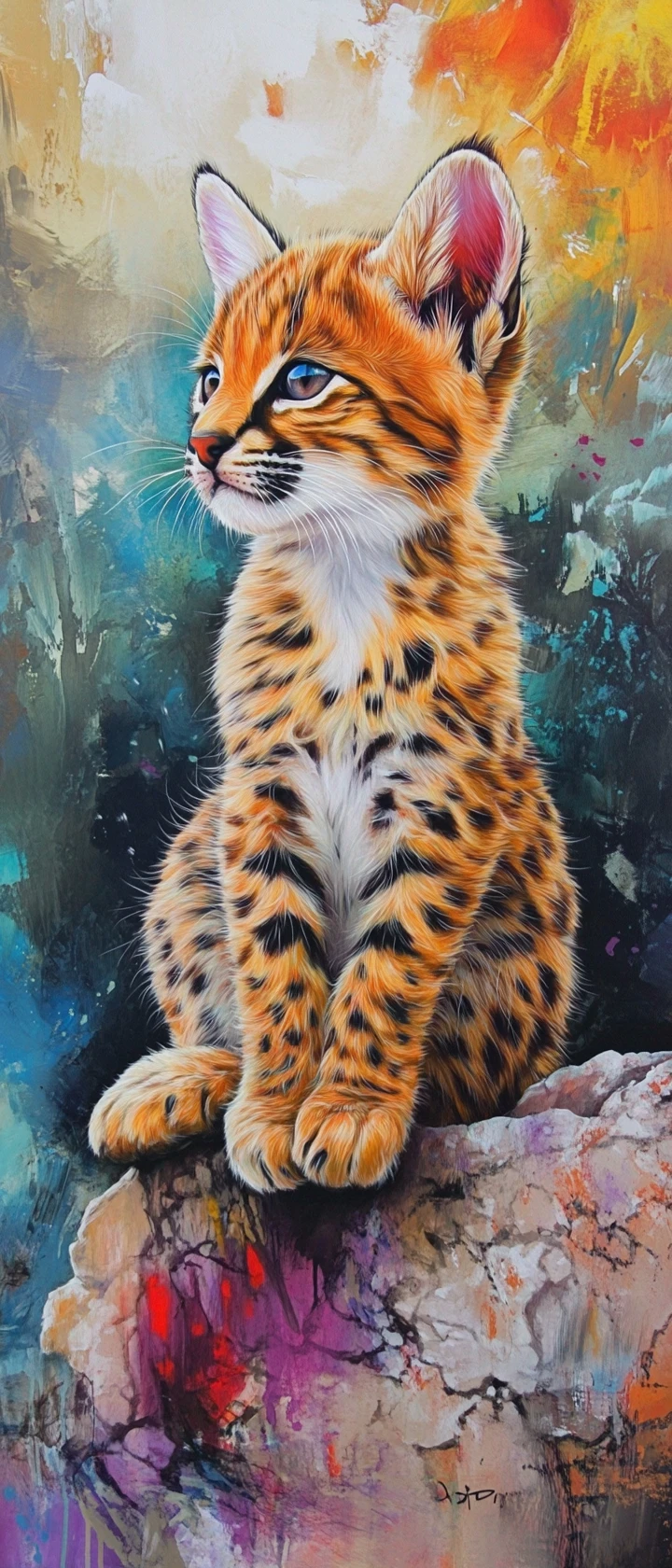 Adorable animal pictórico en una serena escena inspirada en la naturaleza