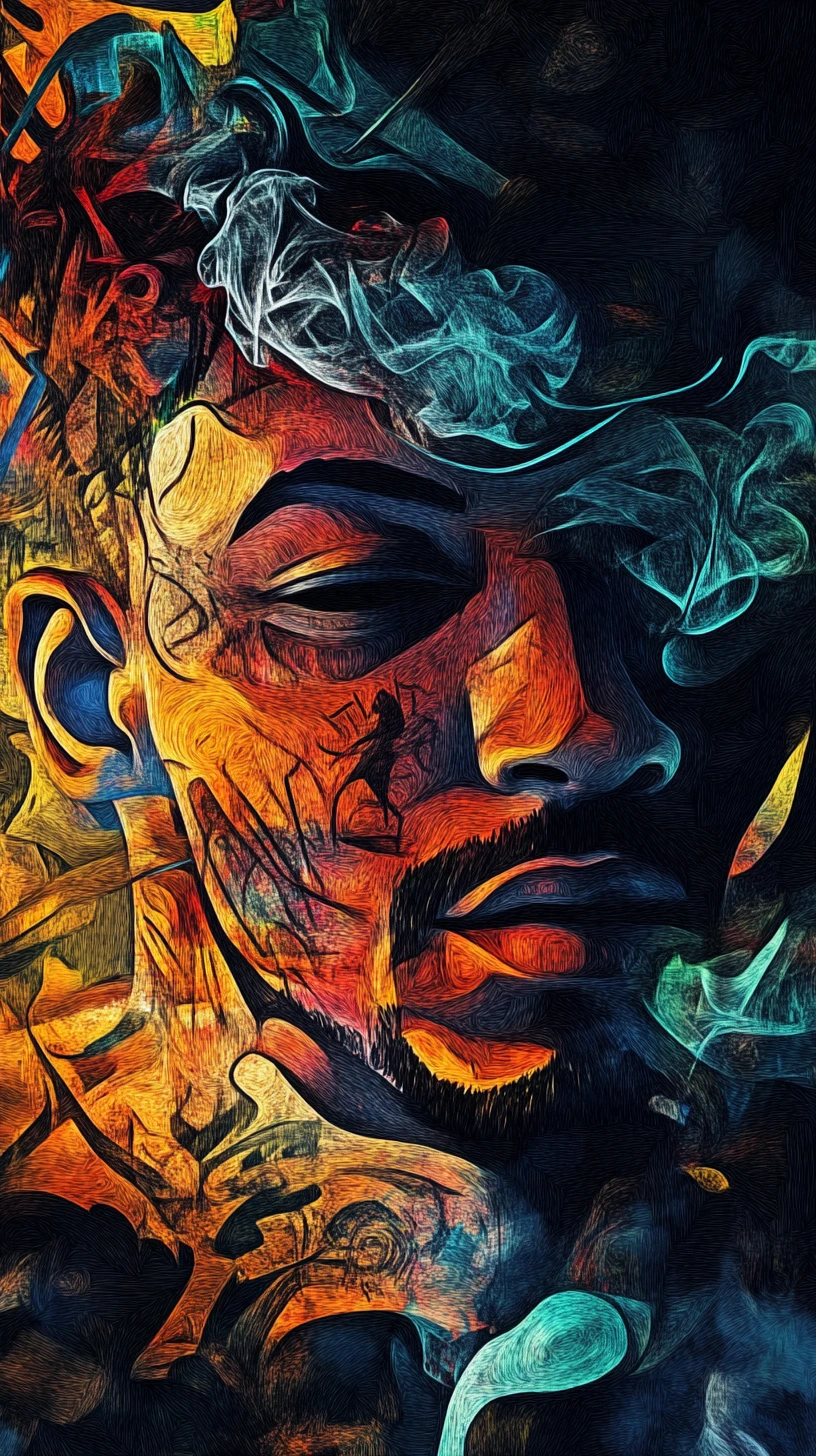 Graffiti style hip hop microphone with intense energy