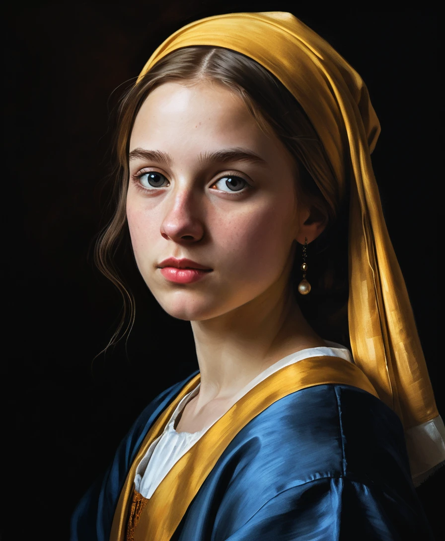 Retrato onírico en primer plano de una joven