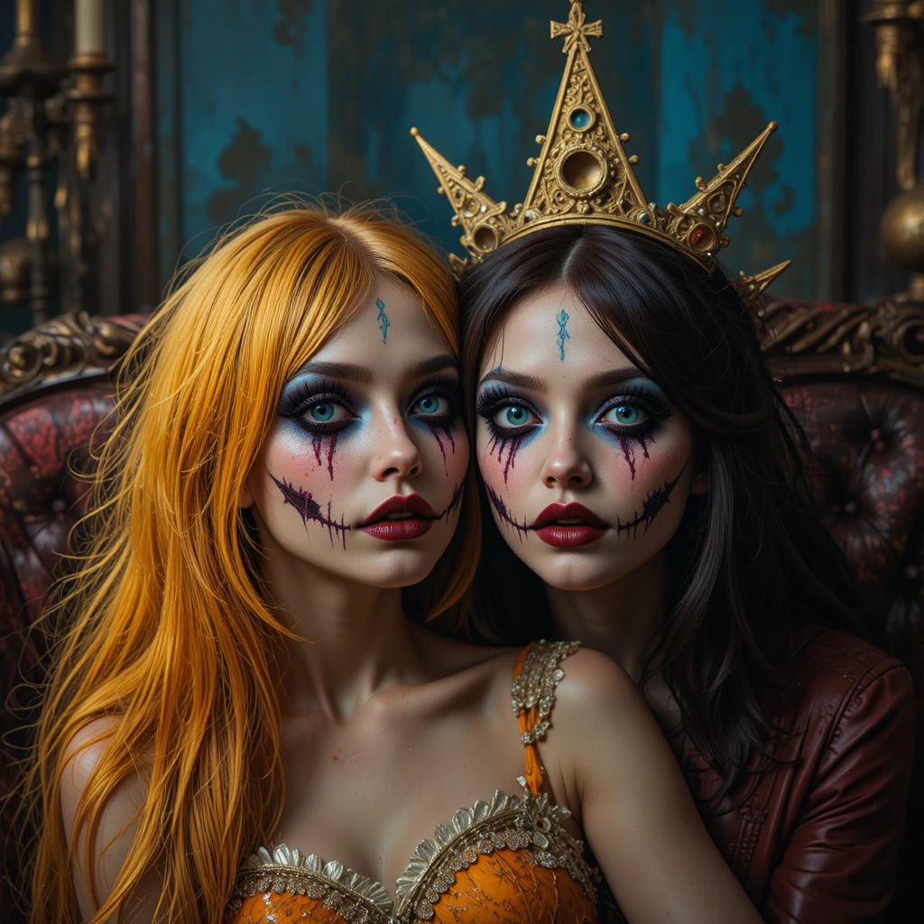 Dos mujeres furiosas en una vívida pesadilla pop surrealista