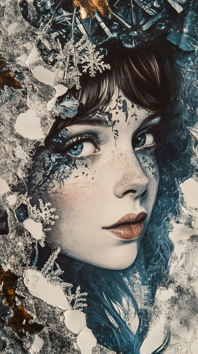 Retrato en primer plano de Alicia en estilo cómic en un bosque