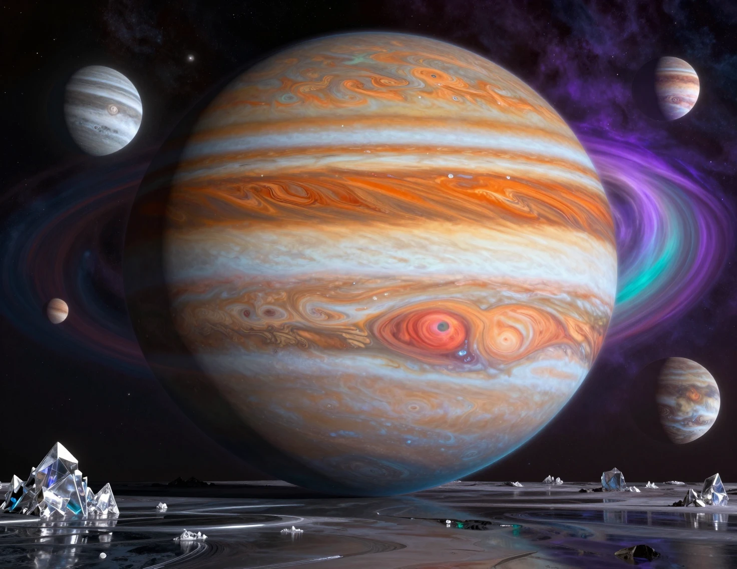 平行次元中翻騰的氣體巨行星木星