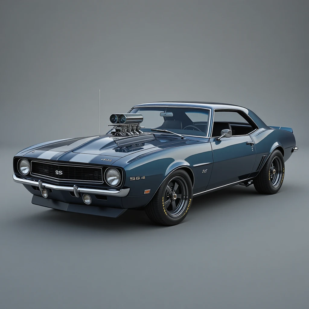 1968 年 Camaro SS 的超寫實 3D 渲染