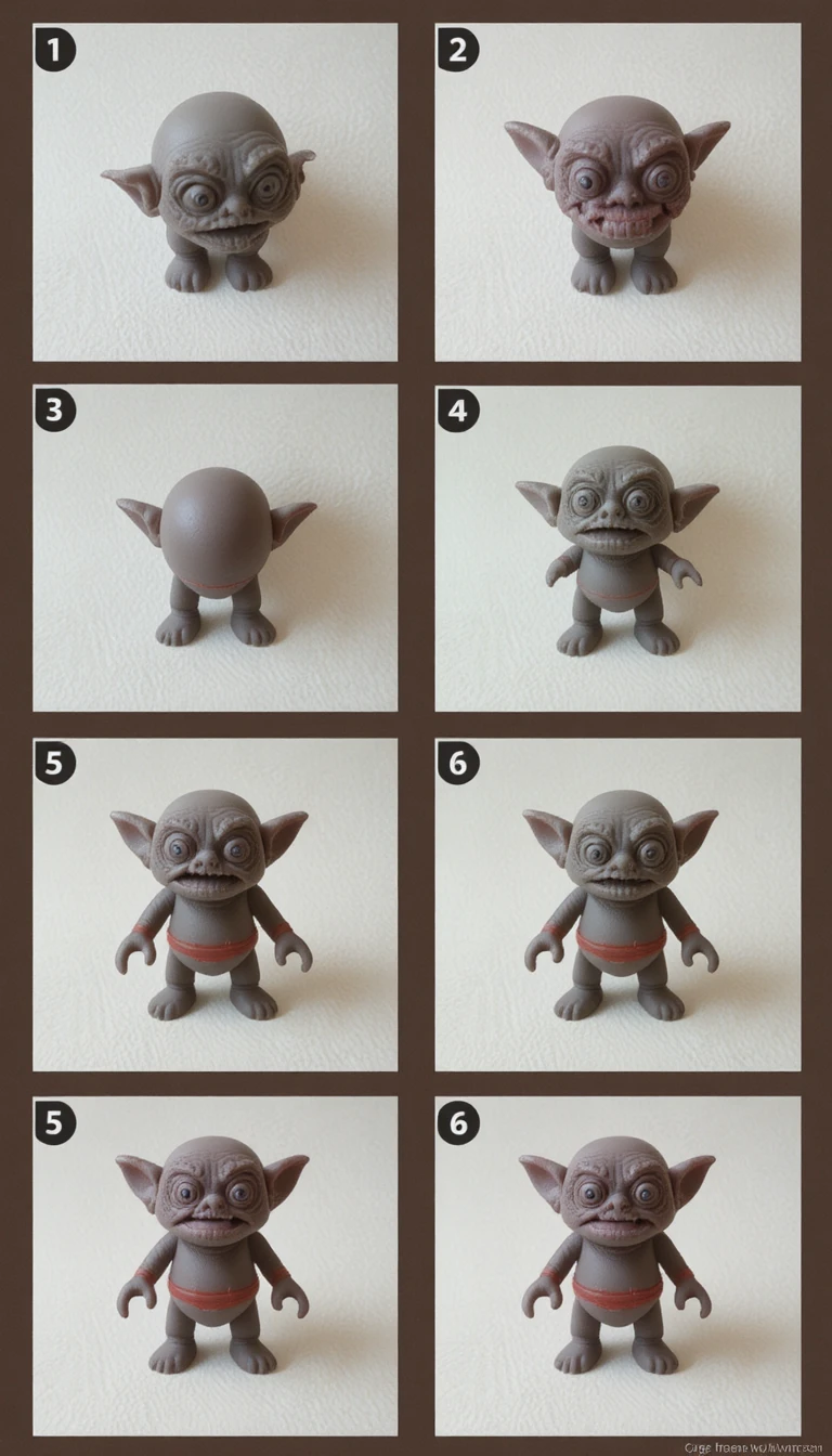 Step by step plasticine cartoon character sculpting tutorial