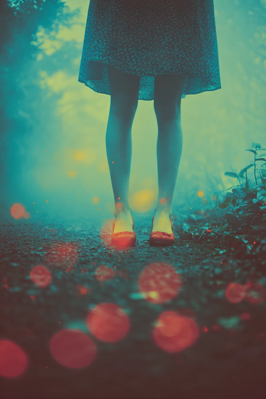 Texturas de concreto surreal y atmosférico en suaves colores cinematográficos entre niebla
