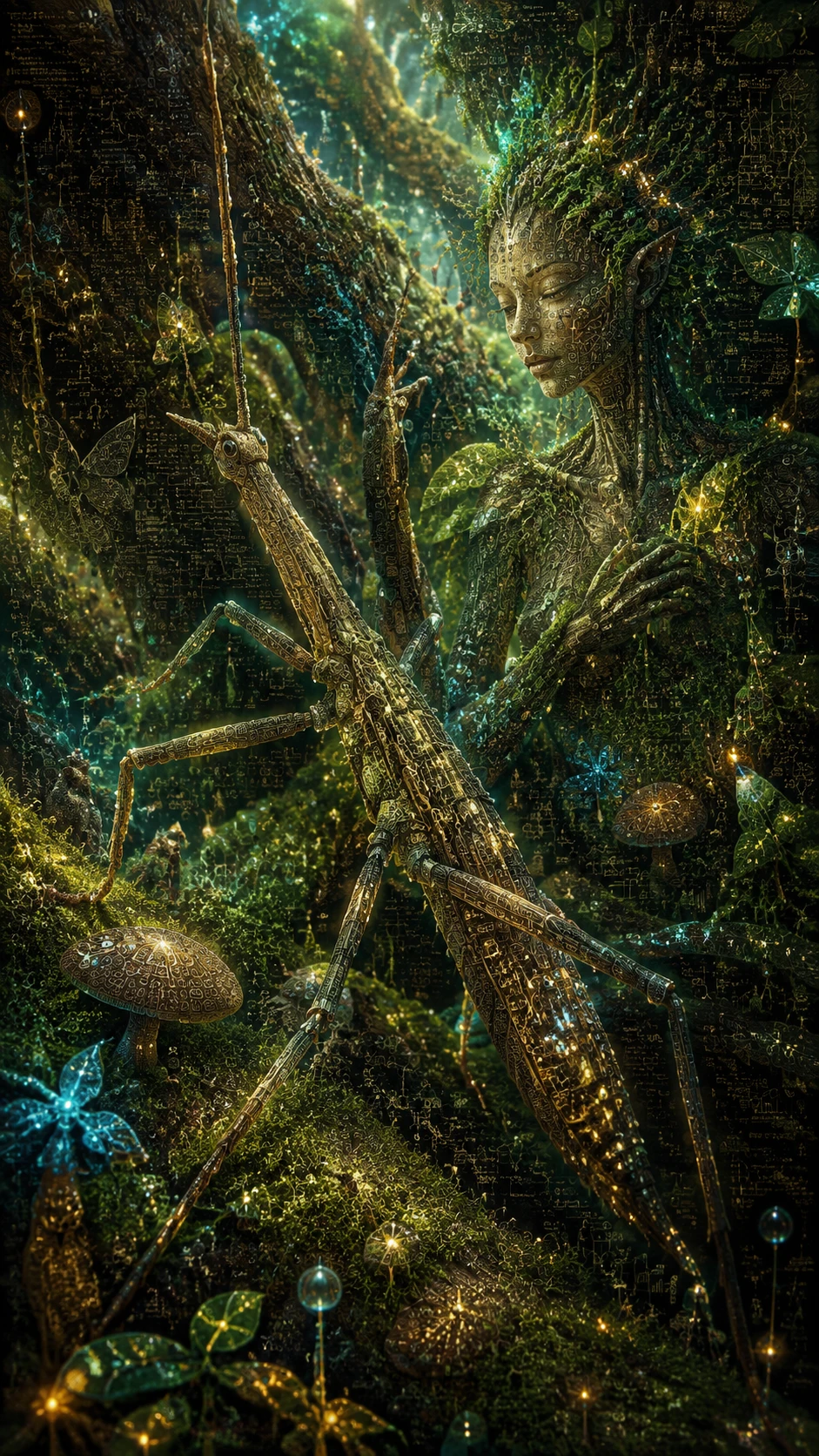 Dryad Merging With Enchanted Forest Of Living Data