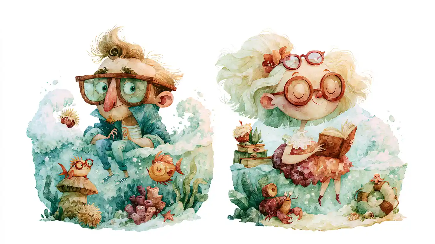 Two quirky children in playful poses sharing a warm friendship