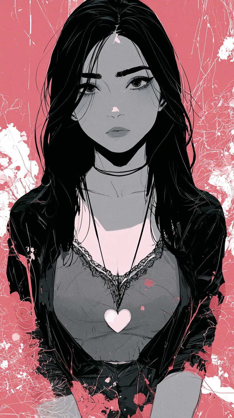 Beautiful young woman between love and simmering hate