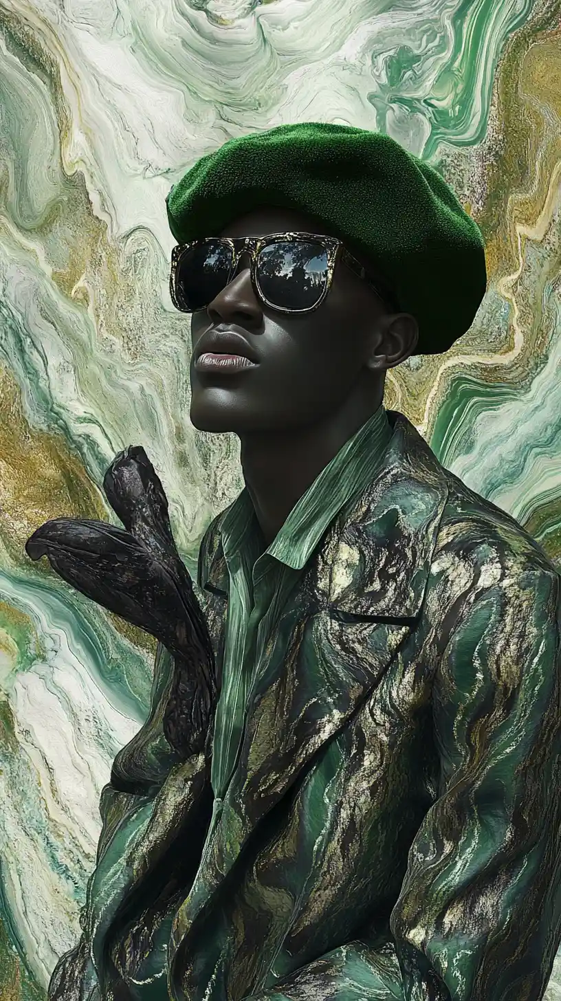 Man switching between street style and casual fashion