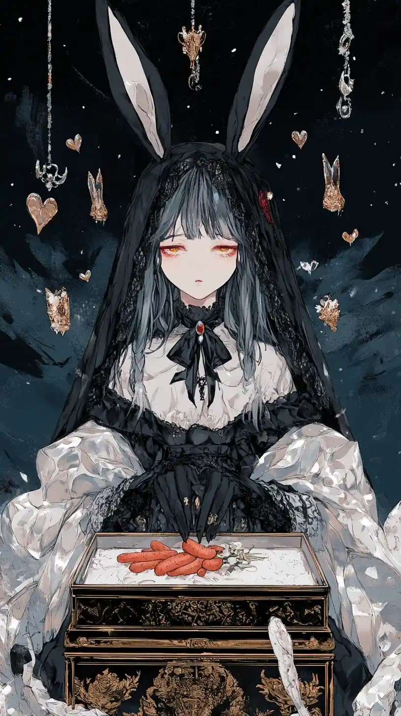 Girl watching stars by a buried golden treasure case