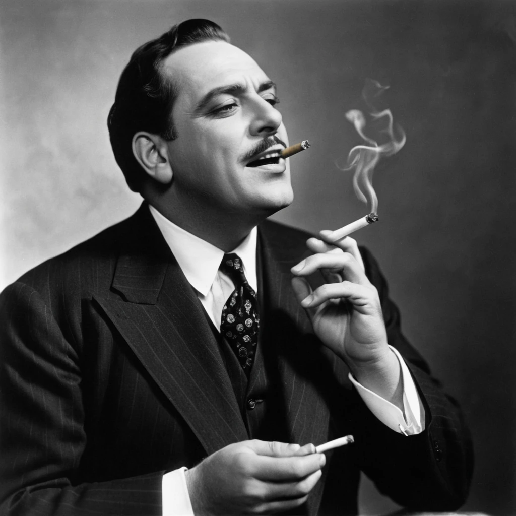 Man joking about quitting cigarettes to sing like Caruso