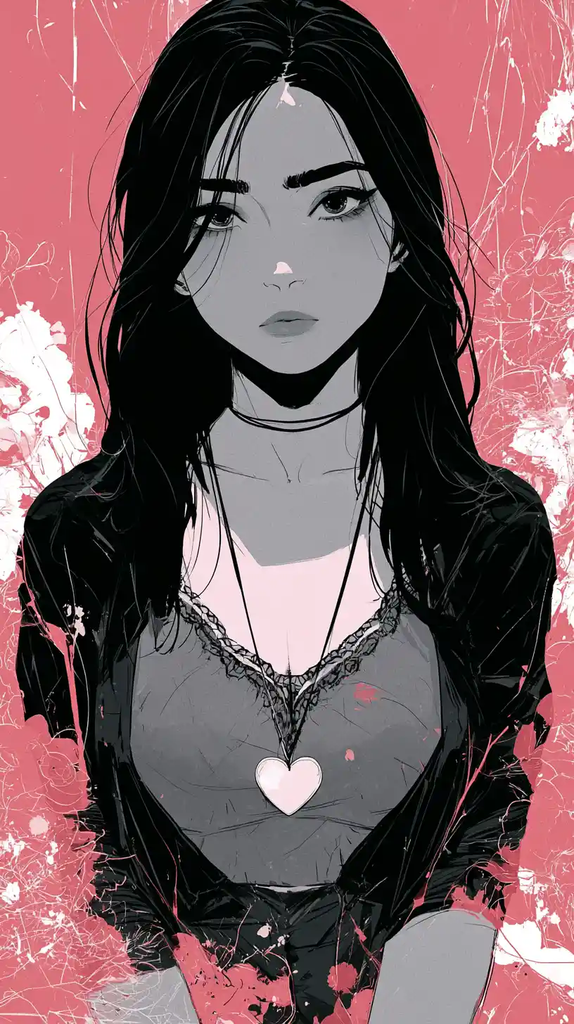 Beautiful young woman between love and simmering hate