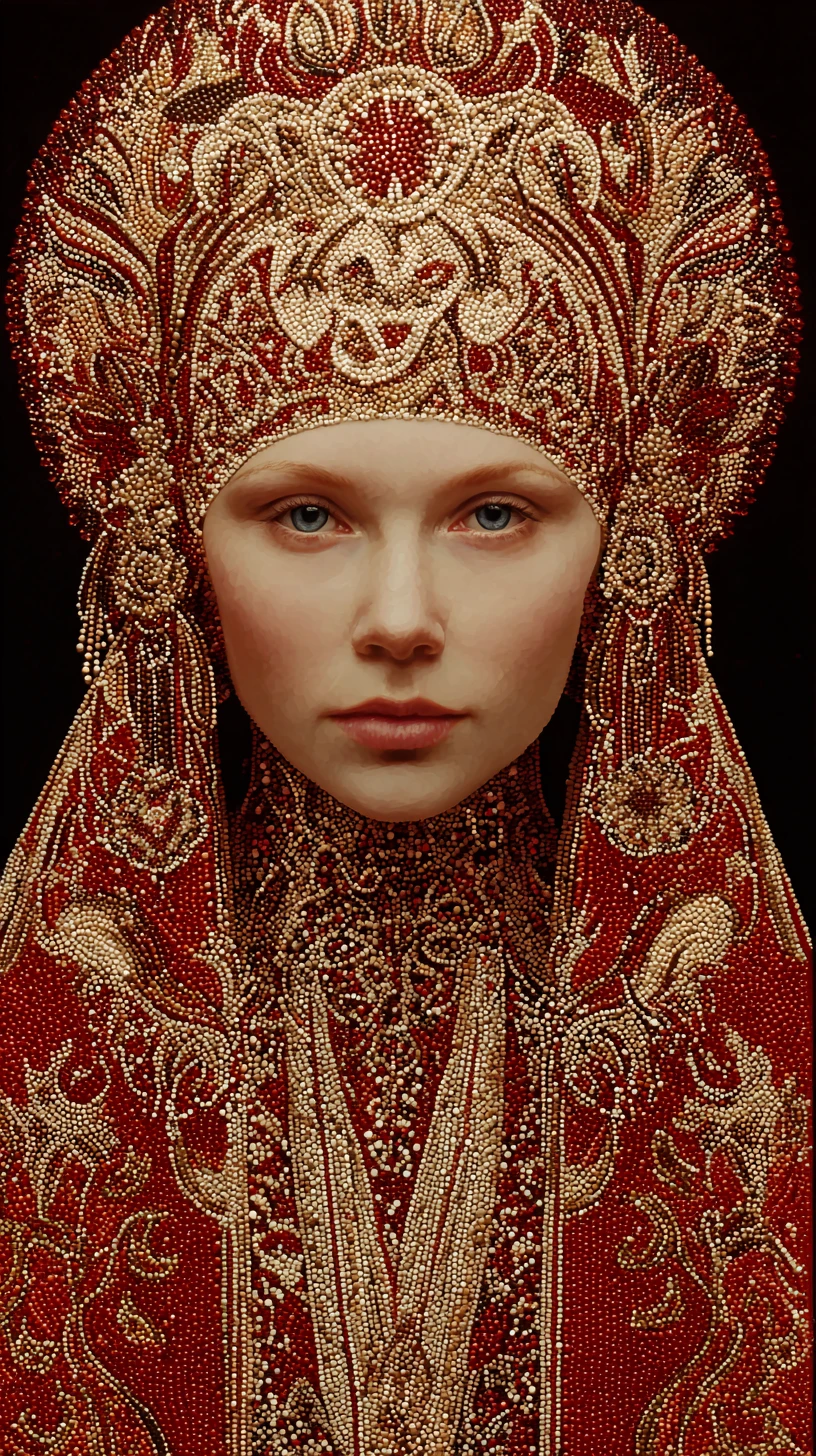 Retrato surreal de anime de una mujer bellamente rejuvenecida