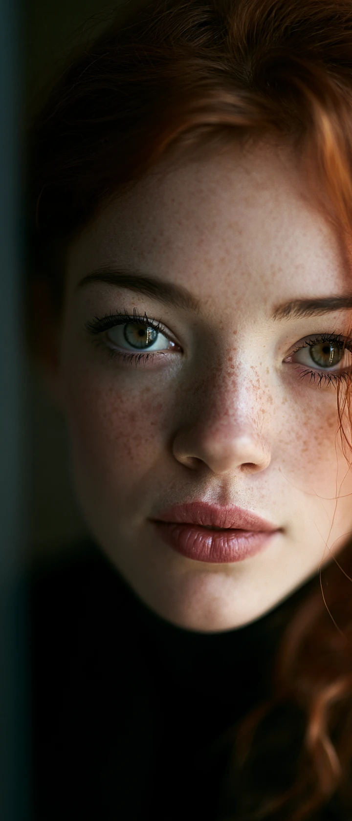 Close up portrait with sharp facial features and soft blur