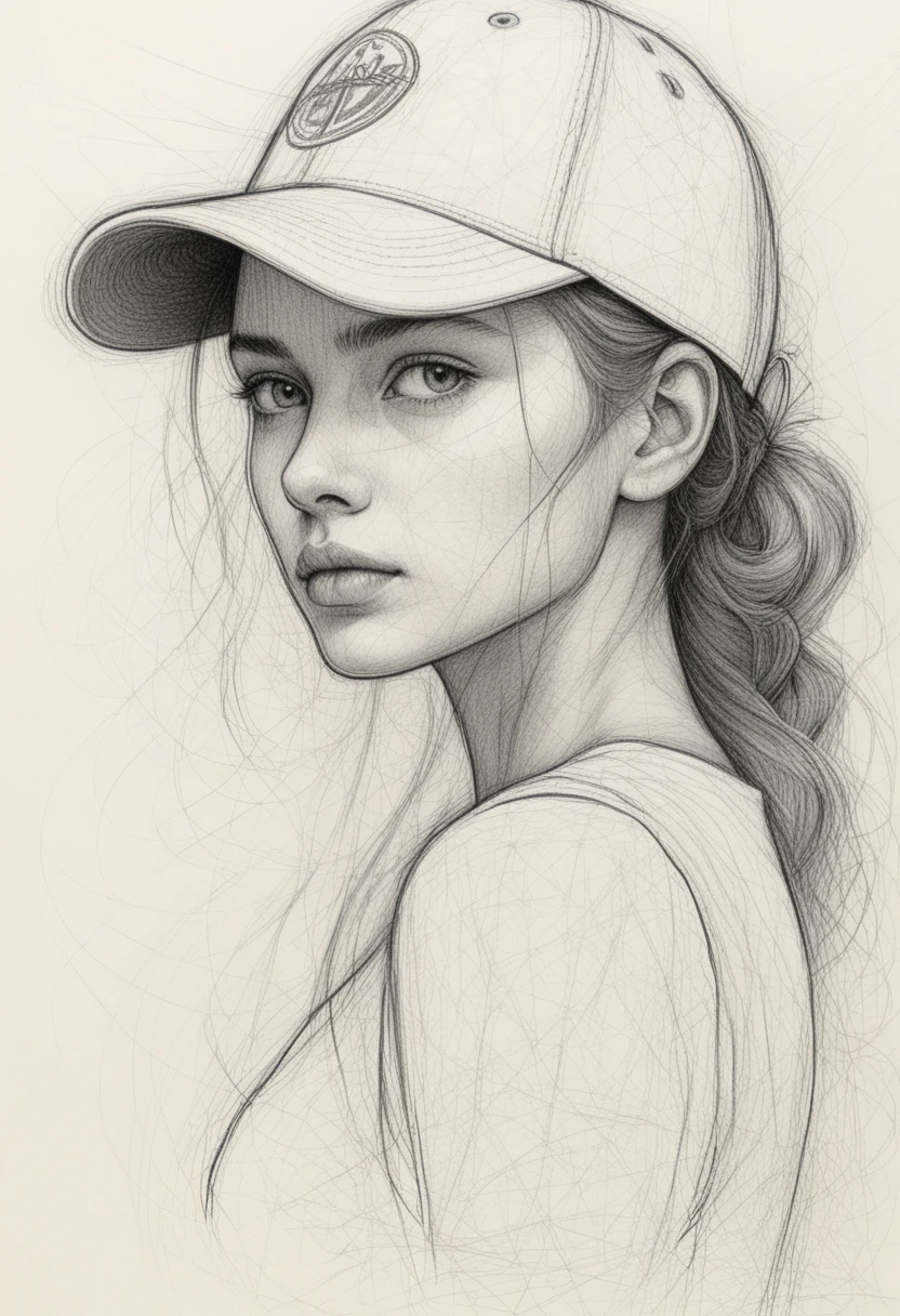 Retrato en primer plano de una joven con tinta caótica