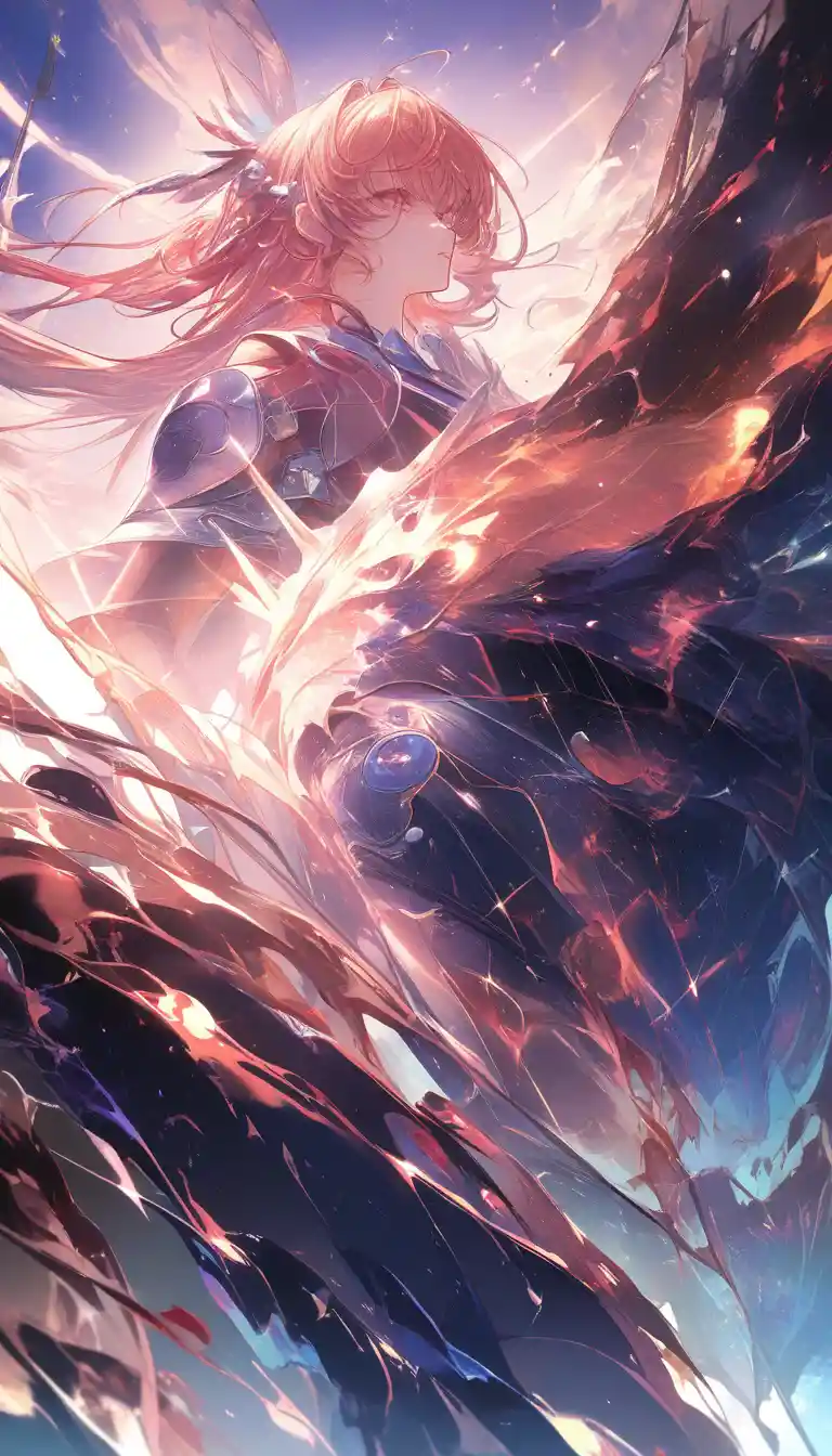 Primer plano de chica de anime con detallados rasgos de fantasía