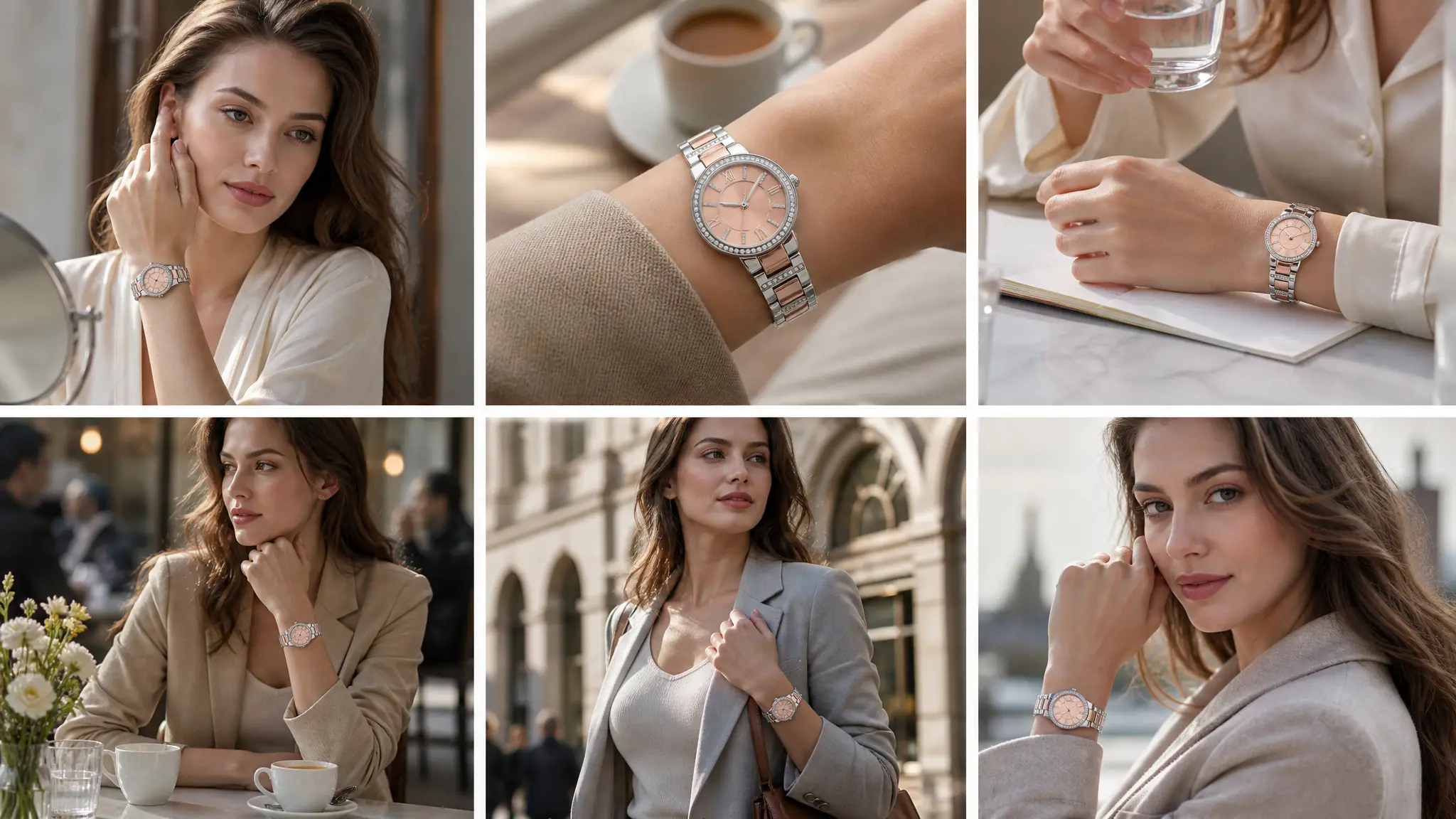 Preparación matinal con joyas en una escena de estilo de vida elegante