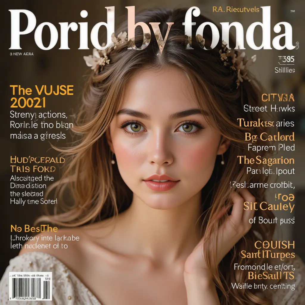 Magazine cover featuring a beautiful girl for women readers