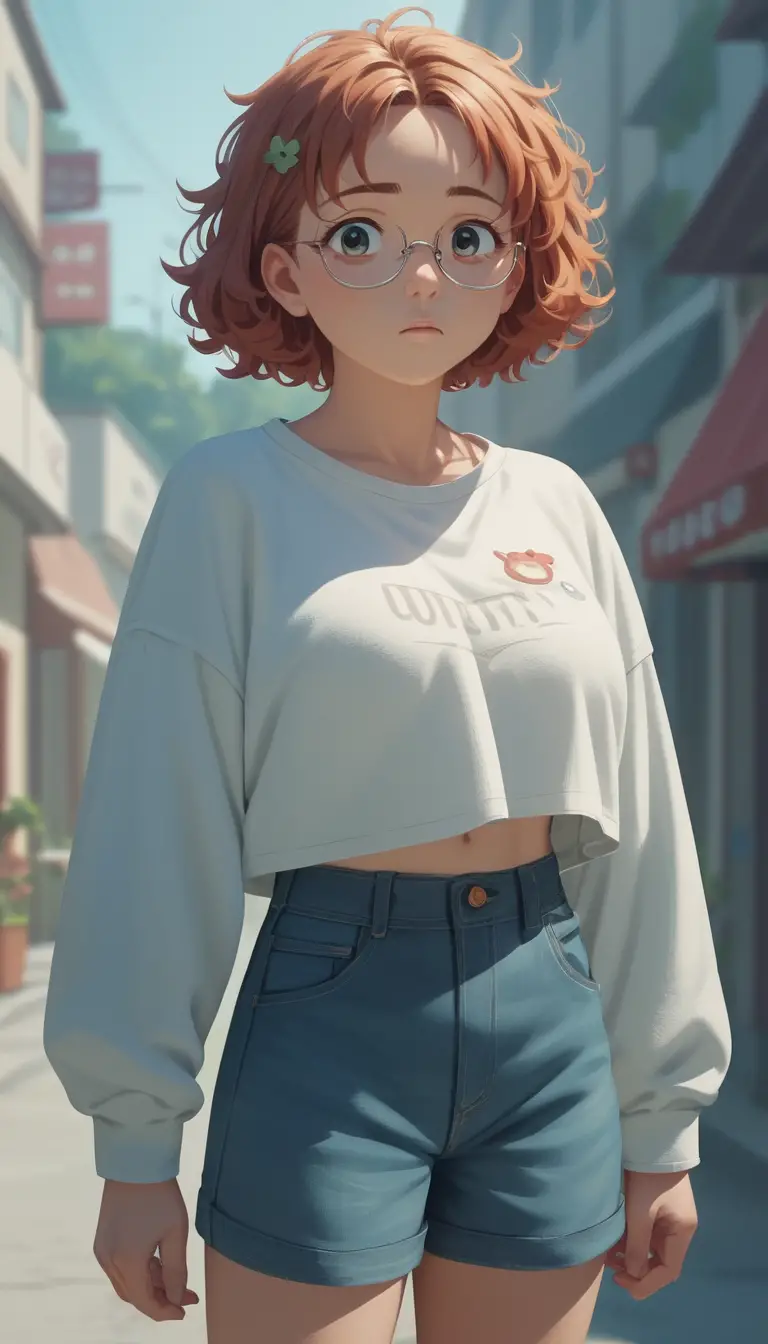 小悪魔的な表情のセクシーなアニメ猫耳少女