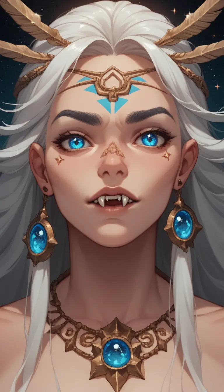 Anime maiden close up in a tranquil natural setting