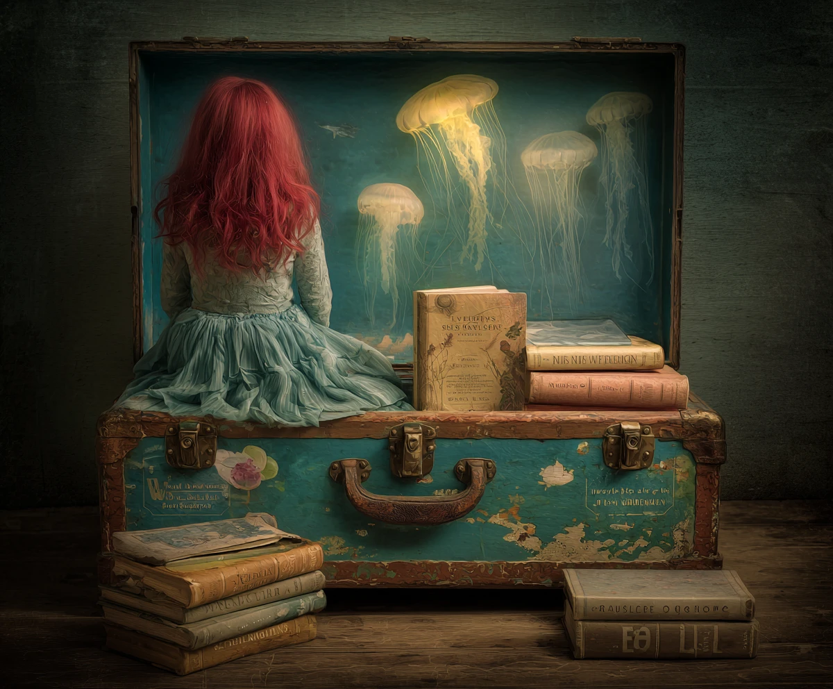 Mermaid Reading Nook In An Underwater Treasure Chest