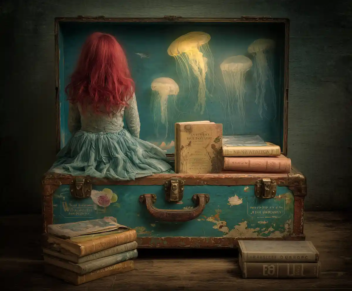 Mermaid Reading Nook In An Underwater Treasure Chest