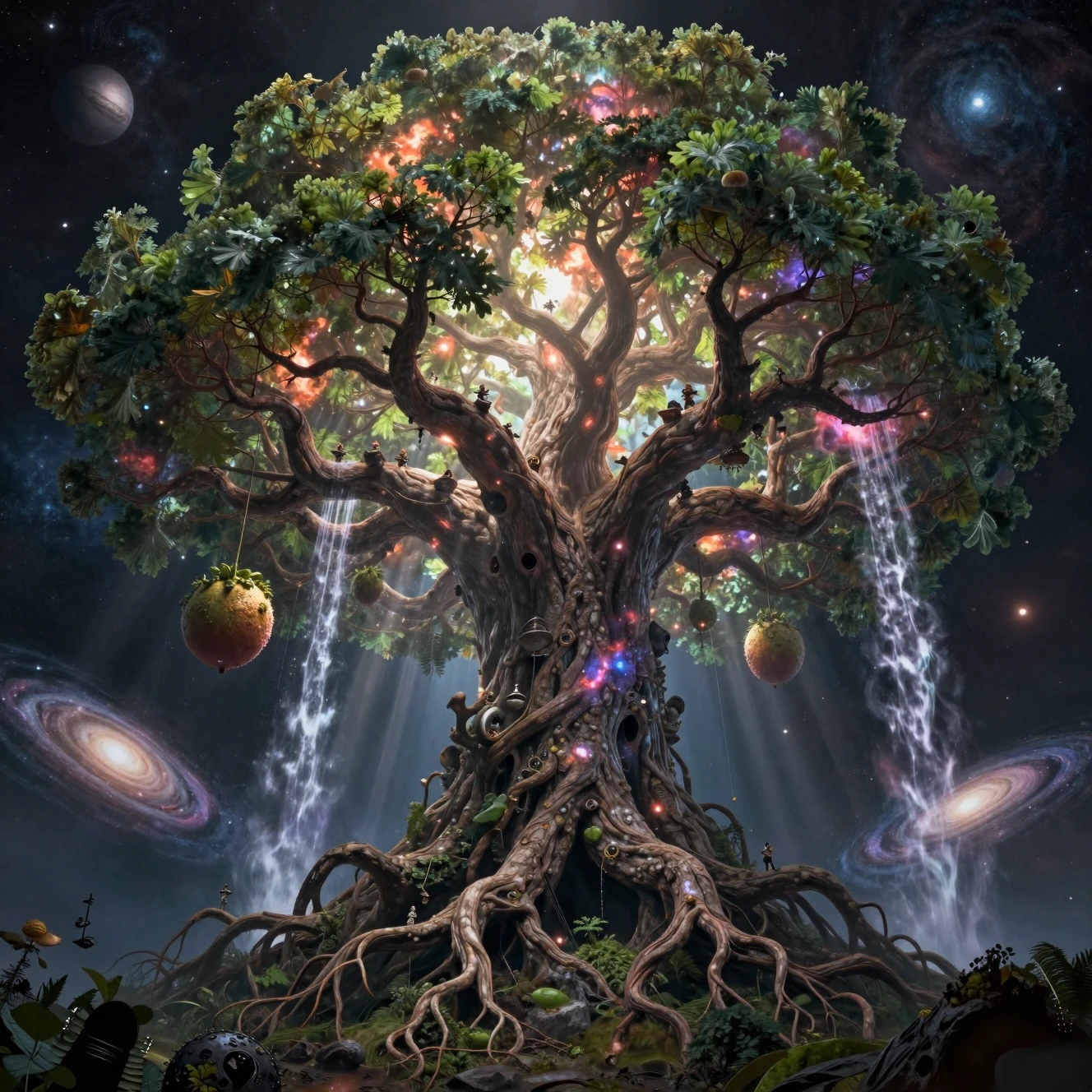 Colossal cosmic tree supporting galaxies across deep space