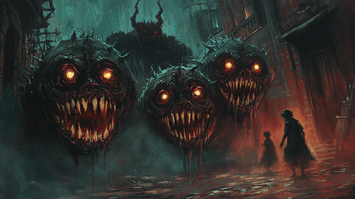 Terrifying Cerberus Confronts A Woman At The Underworld Gate