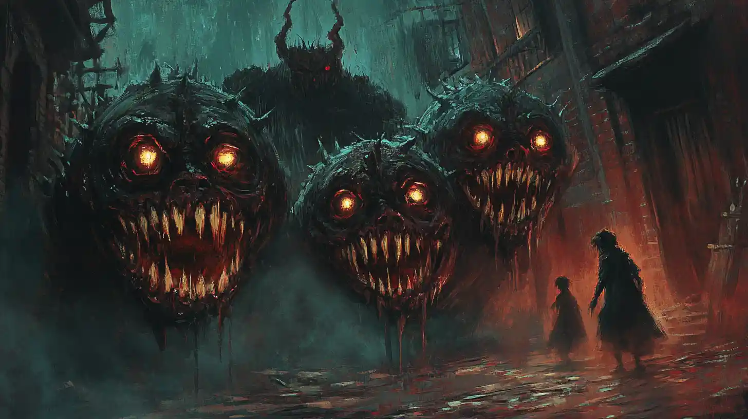 Terrifying Cerberus Confronts A Woman At The Underworld Gate