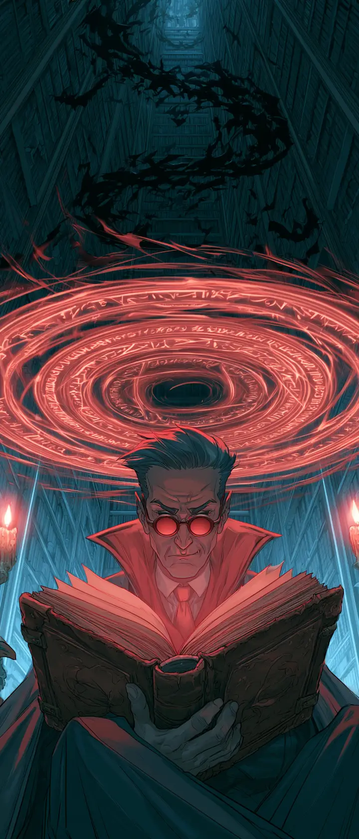 無盡奇幻圖書館中操縱深紅魔法的吸血鬼學者