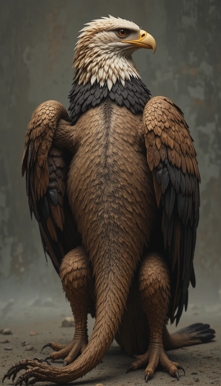 Majestic griffin with lion body and eagle head and wings