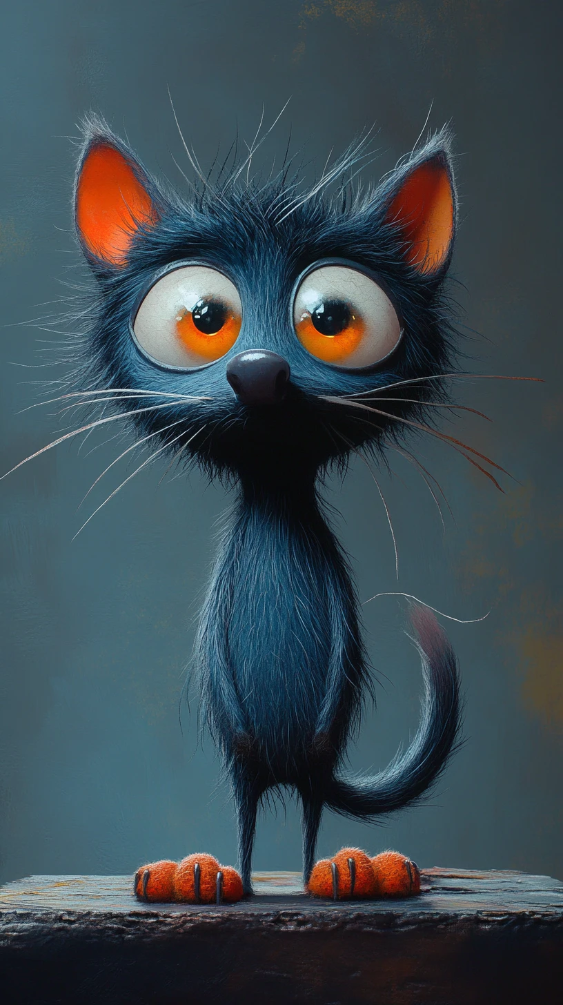 Thoughtful Cartoon Hedgehog Toy On Dark Blue Background