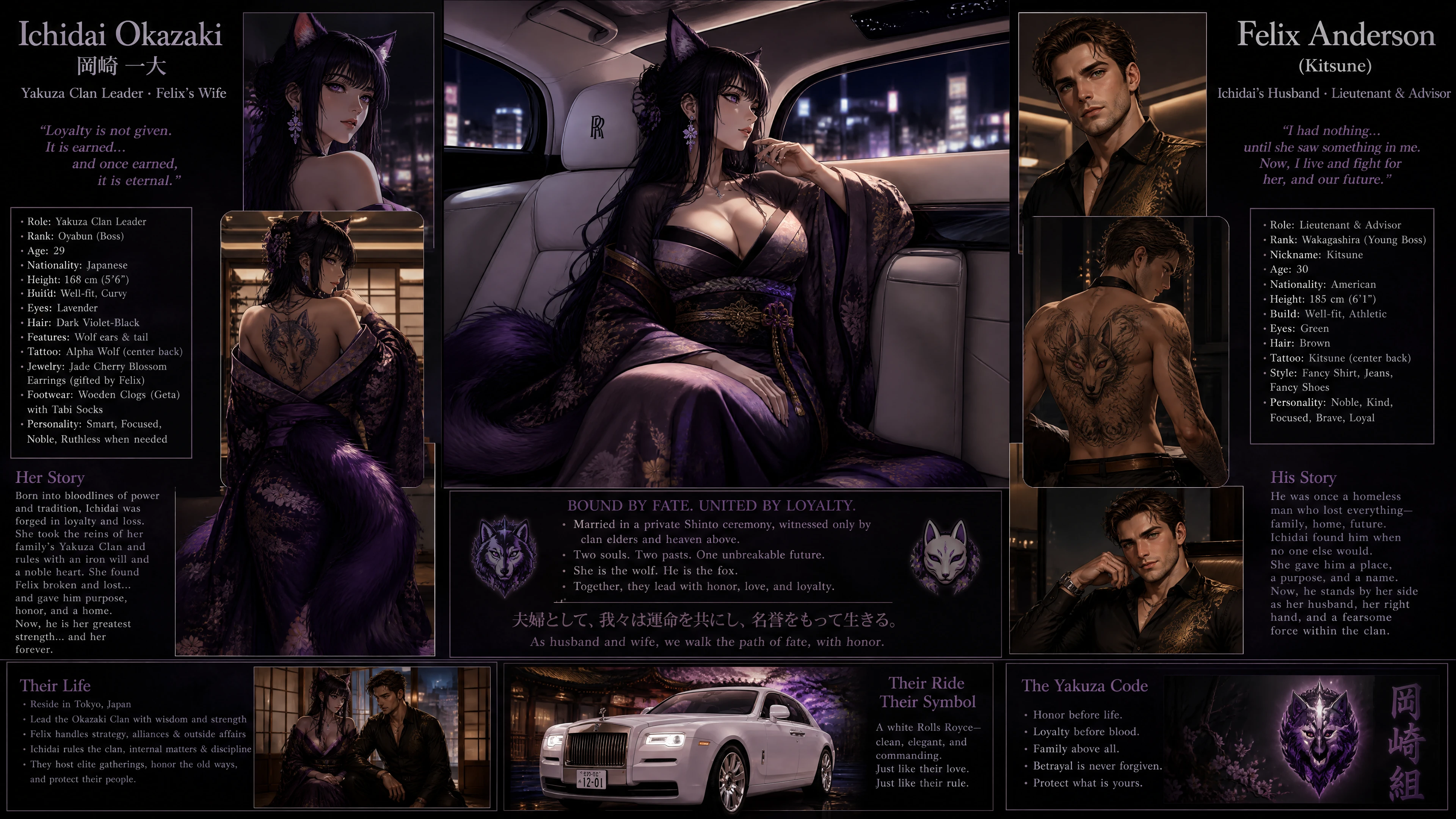 乘坐豪華轎車的狼耳黑道女子