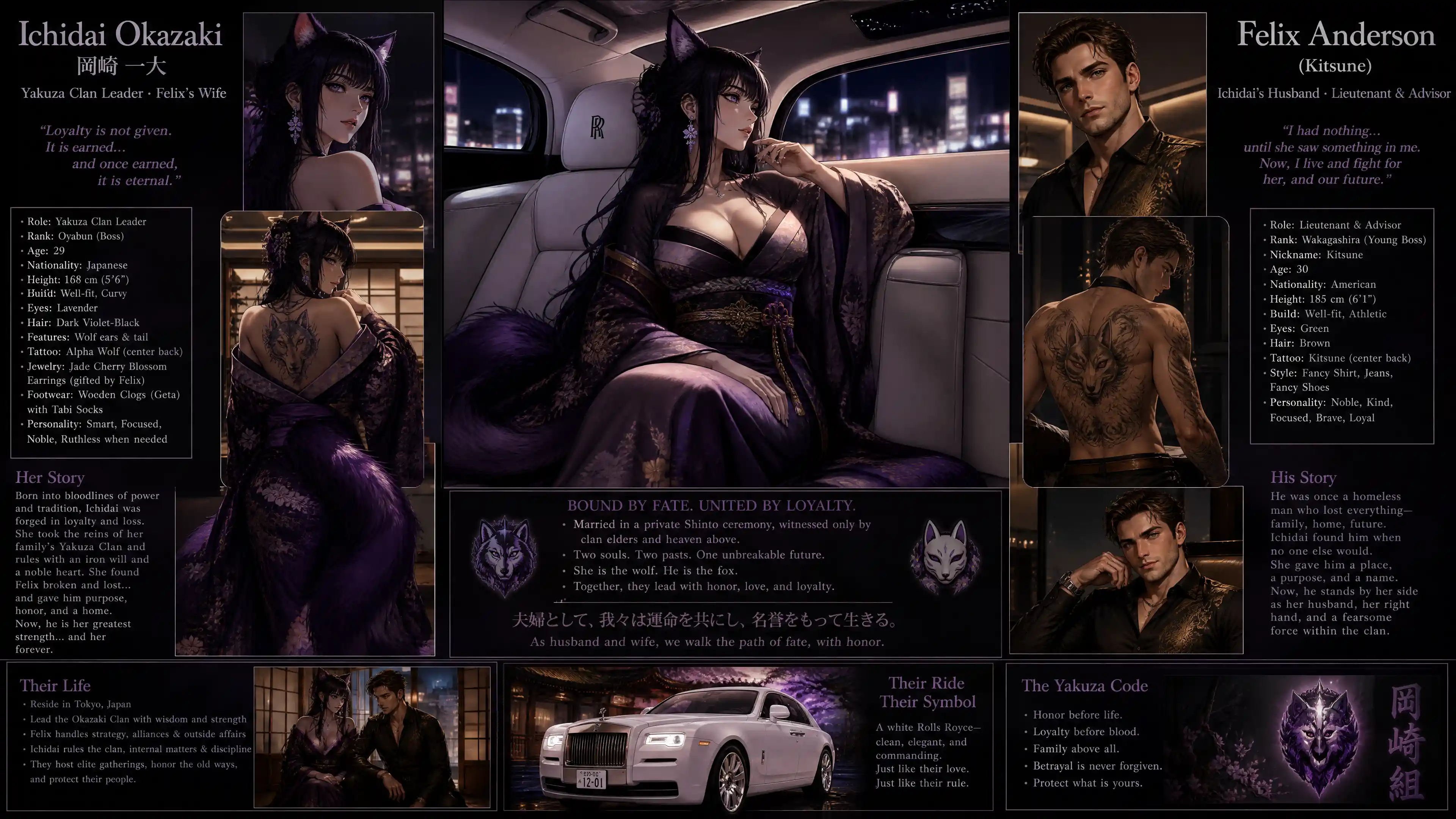 乘坐豪華轎車的狼耳黑道女子