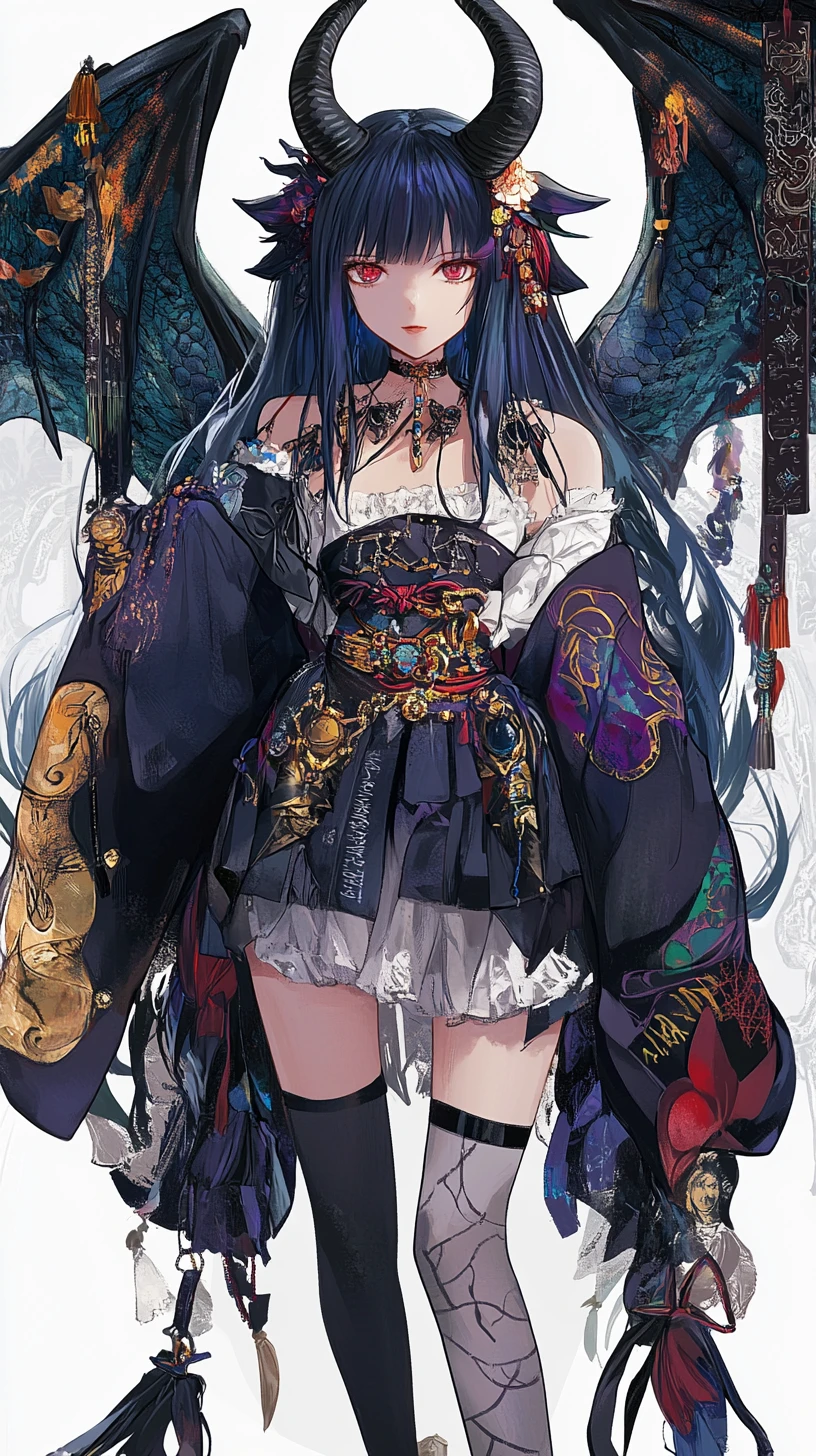 Anime girl warrior with crystal sword in ruined hall