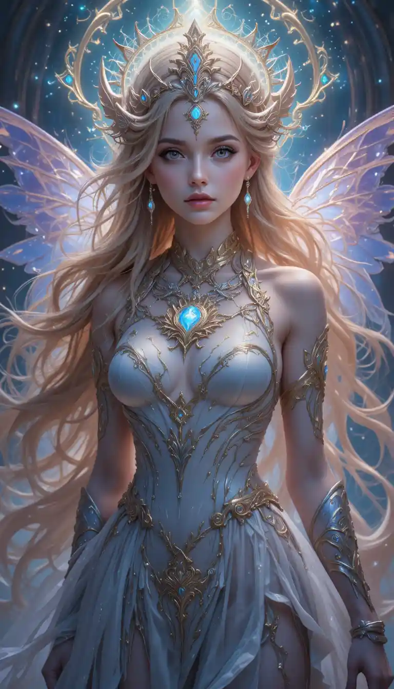 Anime woman from a fantasy osamodas universe