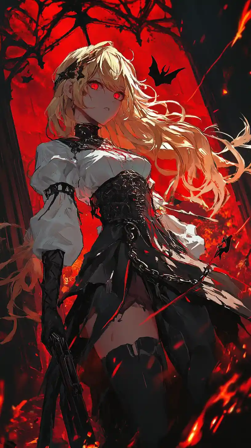 Anime girl in tactical outfit with bow and holsters