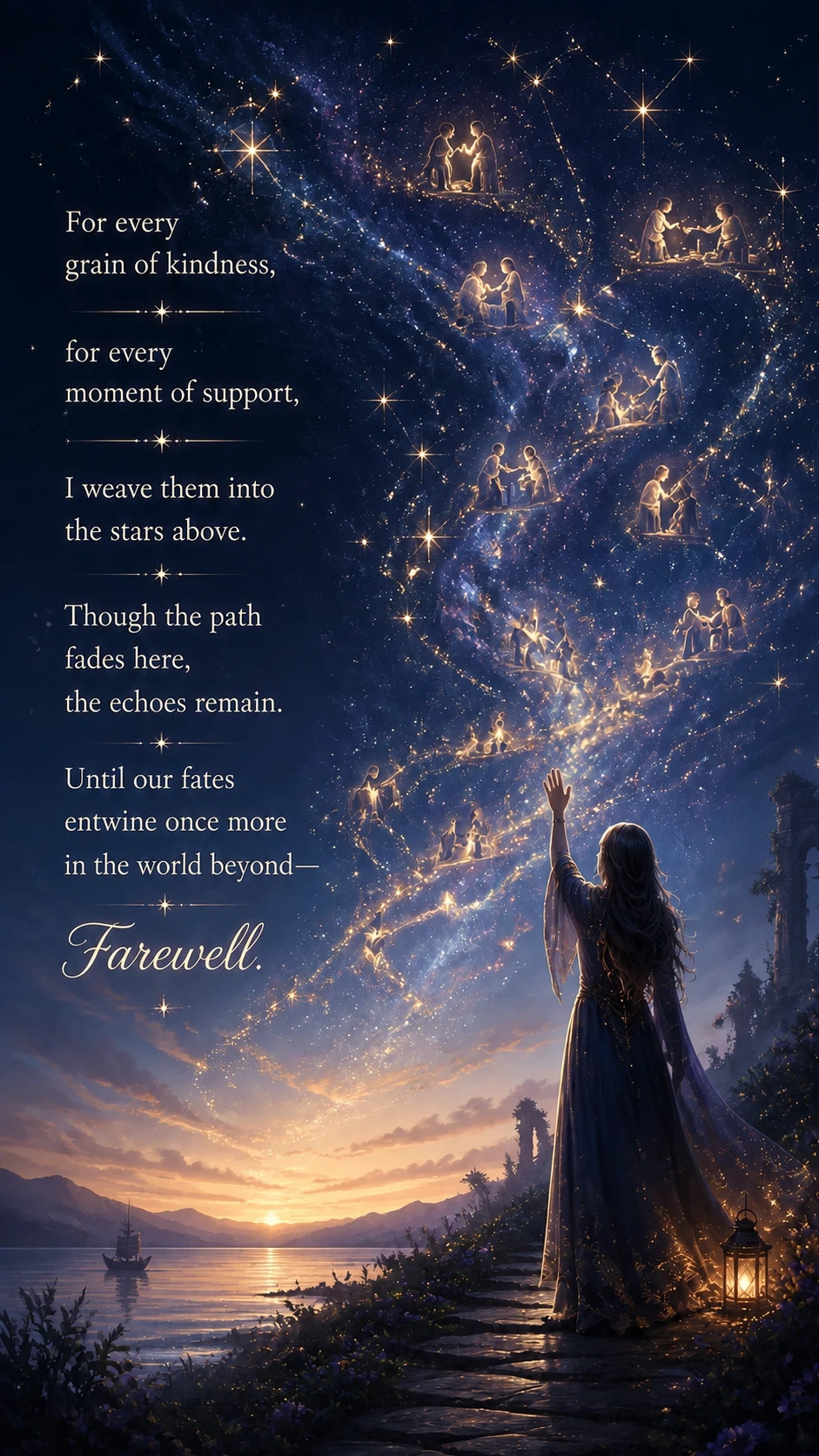 Bittersweet Farewell Message Woven Into The Night Stars