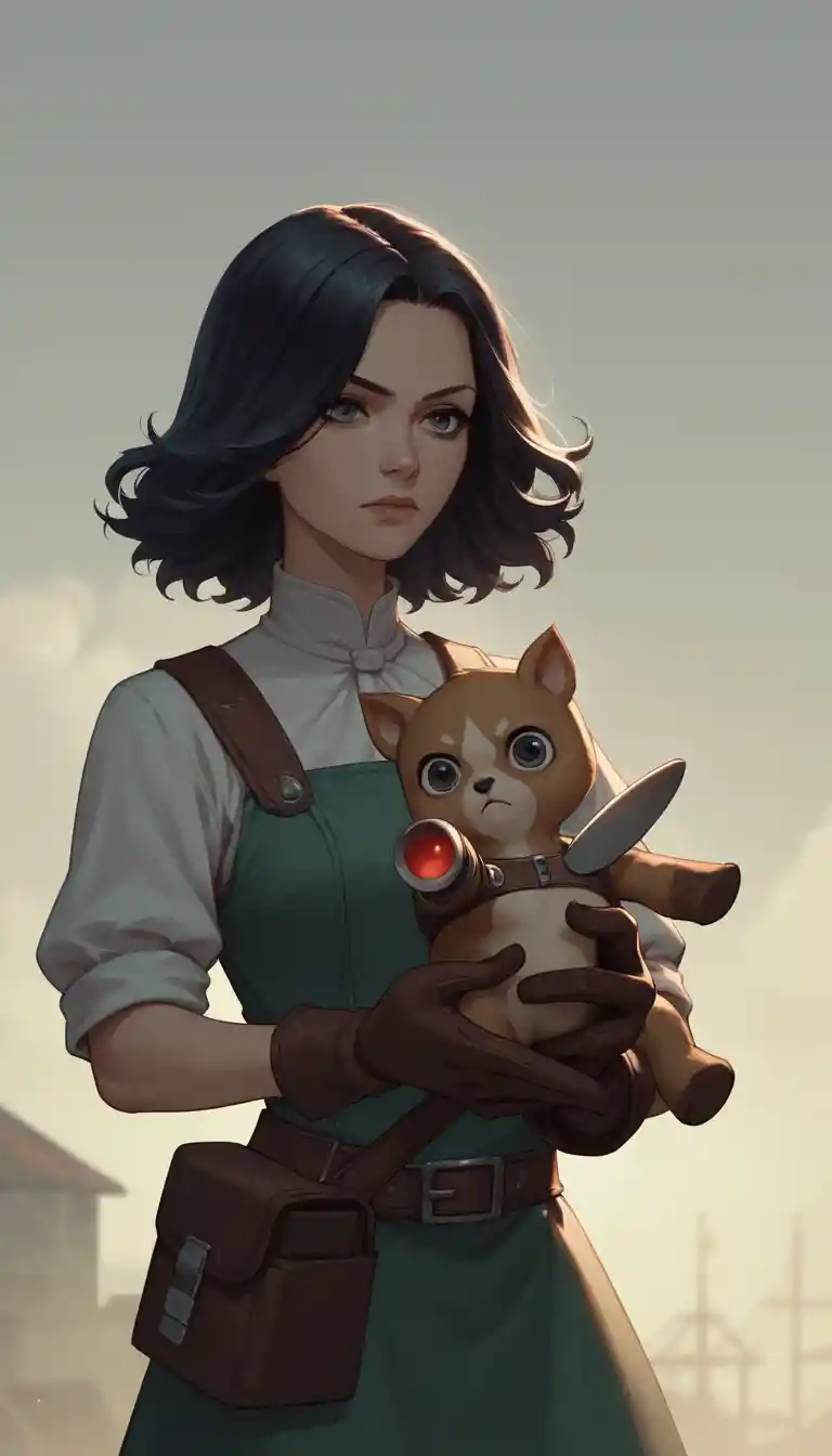 Anime cowgirl aiming a Colt pistol at the viewer